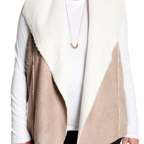 Susina Jackets & Blazers - Susina Faux Suede & Faux Shearling Lined Vest